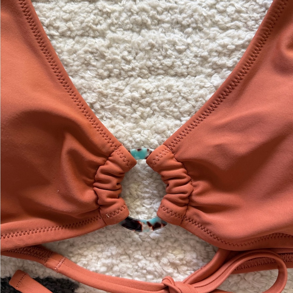 aerie Rust Orange Triangle Bikini Top - Picture 2 of 6